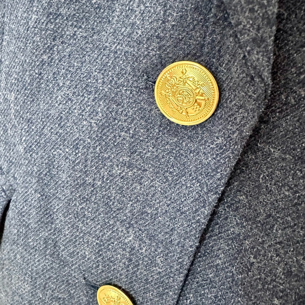 Dolce Cabo Navy Tailored Blazer with Contrast Trim - Picture 3 of 12